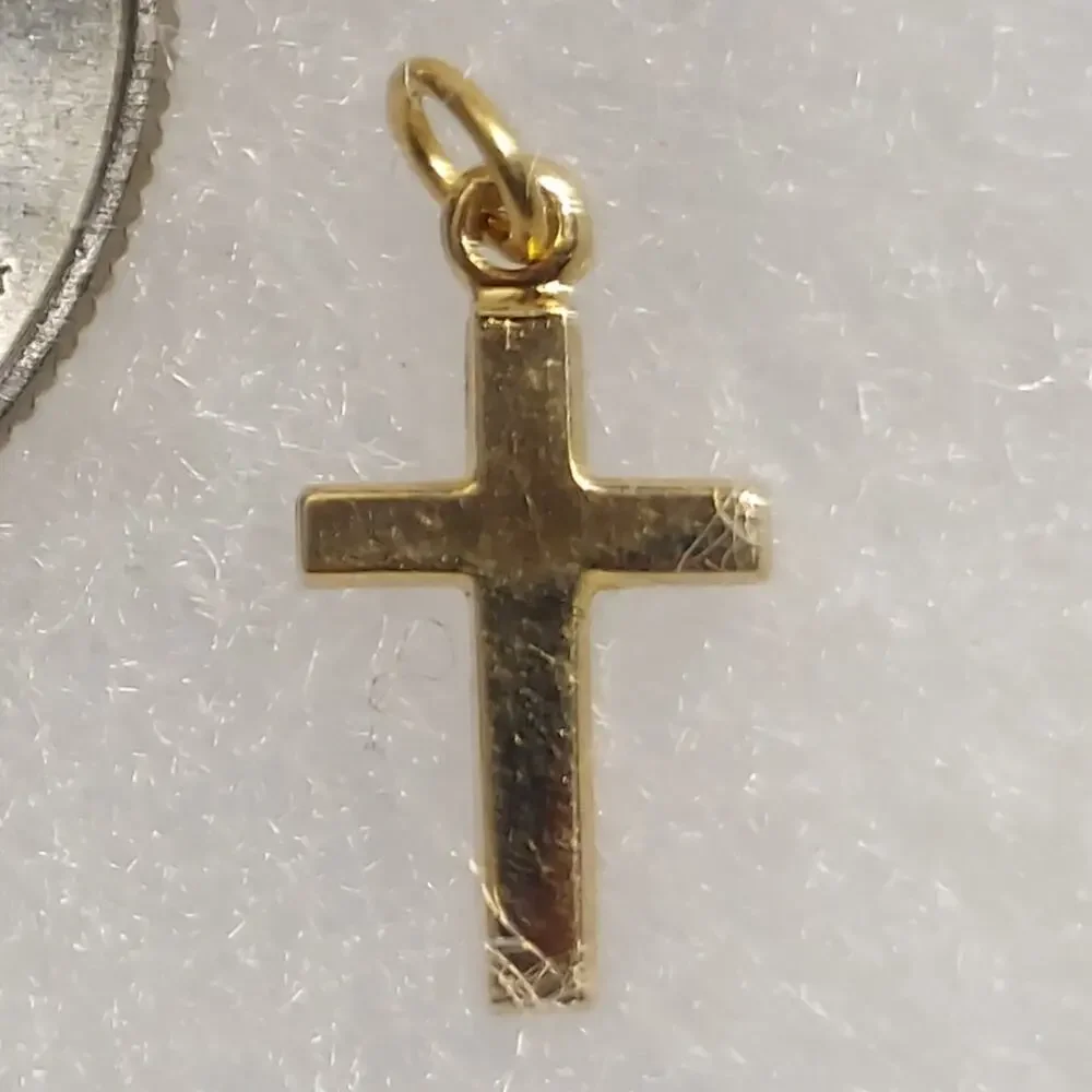 Vintage 1/20 14K GF THEDA Dainty Cross Pendant (Gold Filled, 5% 14K Gold) STYLE3